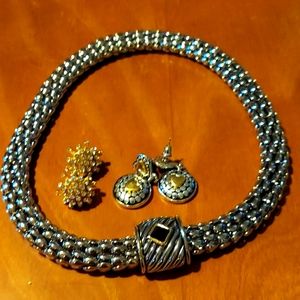 Brighton choker style necklace and earrings